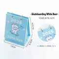 Lindo calendario de escritorio azul 2026 con diseño de un oso en monopatín - Oso en Monopatín