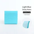 Light blue lined sticky notes, 7.5x7.5cm square notepad with 50 sheets for office. - 50 Sheets Lined / Light Blue