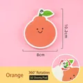 Cute orange shaped portable word book with 360 degree rotation feature and 50 sheets - Orange