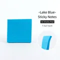 Lake blue lined sticky notes pad, 50 sheets, 7.5x7.5cm professional office stationery - 50 Sheets Lined / Lake Blue