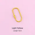 Premium 10cm candy colored ball bead chain in light yellow for DIY accessory making - 10cm / Light Yellow