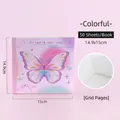 Cute colorful butterfly grid notebook for bullet journaling with 50 sheets and soft cover - Colorful Stripes / 14.9x15cm 50 Sheets