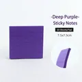 Dark purple square ruled sticky notes 7.5x7.5cm, 50 sheets pad for office and school. - 50 Sheets Lined / Deep purple