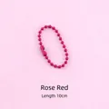 Vibrant rose red painted metal ball chain accessory, 10cm length for creative DIY crafts - 10cm / Rose Red