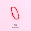 Vibrant red 10cm painted metal ball chain with connector for DIY handmade jewelry crafts - 10cm / Red