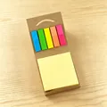 Premium eco-friendly kraft paper sticky note folder with colorful index page markers - Kraft Paper Smile Set / 25 Paper Sheets + 100 PET Tabs