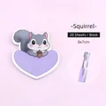Heart-shaped squirrel sticky notes, 8x7cm mini post-it pads with 20 sheets for students - Pack of 20 / Squirrel
