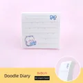 Notes adhésives ours bleu 8x8cm 80 feuilles papeterie journal intime - Journal de Griffonnage (YH-4875) / Paquet de 80 Feuilles (8x8cm)
