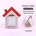 Creatieve staande zelfklevende notitieblaadjes huisvorm 20 vellen tekenfilm blok - Dessert Huis (YH-Plaknotities) / 20 Stuks/Verpakking