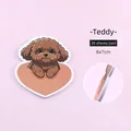 Cute heart-shaped poodle cartoon sticky notes, 20 sheets per pad, 8x7cm size - Pack of 20 / Teddy Dog