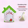 Schattige zelfklevende plaknotities in huisvorm voor studenten, 20 vellen per blok - Aardbeien Huis (YH-Plaknotities) / 20 Stuks/Verpakking