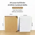 Produktdetails zum DIY Kraftpapier A4 Ordner-Album mit 30 Blatt weißem Fotokarton - Weiße Karton Innenseiten / 30 Blatt