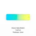 Small rainbow gradient plastic straight ruler 1.8x7cm with 6cm scale mark - Classic Straight Ruler (3# Classic) / Rainbow Ombre