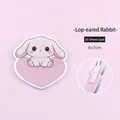 Cute pink heart-shaped sticky notes with lop-eared rabbit design, 20 sheets, 8x7cm size. - Pack of 20 / Lop-eared Rabbit