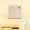 Notes autocollantes mignonnes de lapin 8x8cm bloc-notes carré avec 80 feuilles - Pomme / 8x8cm (80 Feuilles/Bloc)