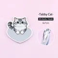 Kawaii tabby cat themed heart-shaped sticky notes, 20 sheets mini notepad pad 8x7cm - Pack of 20 / Tabby Cat