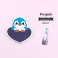 Cute cartoon penguin heart-shaped sticky notes for students, 20 sheets per pad, 8x7cm - Pack of 20 / Penguin