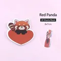 Kawaii red panda heart-shaped sticky notes, 20 sheets per pack for student stationery - Pack of 20 / Red Panda
