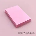 Close-up of thick pink sticky notes with size 7.6x5.0cm for office desk memo pads - 7.6x5cm / Pink