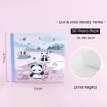 Cute winter panda theme square grid notebook with 50 sheets for bullet journaling - Panda in Snow / 14.9x15cm 50 Sheets