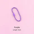 Premium 10cm purple candy-colored painted metal ball chain for DIY bag charms and toys - 10cm / Purple