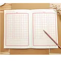 Professional calligraphy practice notebook with red Mizige grids for pen students - Rice Grid (Mixed Grid and Comment Section) / 16K Gold