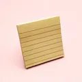 Foglietti adesivi a righe in carta kraft marrone per ufficio e note per studenti - A righe / colore pelle di mucca