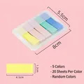 Set of 5-color pastel sticky index tabs in a clear portable plastic case for organization - Morandi Color / 5 Colors (White Box)