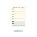 Minimalist floral weekly plan notepad 60 sheets portable schedule memo list for study - Weekly Plan