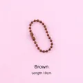 Brown painted 10cm ball chain connector for DIY jewelry, crafts and bag hanging accessories - 10cm / Brown