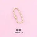 Beige 10cm candy-colored painted metal ball bead chain for DIY crafts and accessories - 10cm / Beige