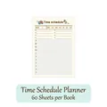 Weekly time schedule planner with bird floral design, 60 sheets memo pad. - Time Schedule