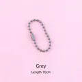 Durable 10cm grey painted metal ball chain for handmade DIY craft and keychain projects - 10cm / Gray