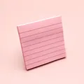Blocchetto di foglietti adesivi a righe rosa Macaron per ufficio e note quotidiane - A righe / Rosa