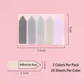 Morandi arrow index tabs, 5 colors per pack, 4.5x1.2cm sticky notes - Gray / 5 Colors (White Box)