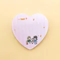 Heart-shaped gradient pink sticky notes with cute cartoon girls, 100 sheets per pad - Pink Gradient Style (W003)