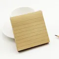 Foglietti adesivi in carta kraft a righe per prendere appunti in modo molto ordinato - Kraft-Linea Orizzontale / 80 Pezzi/Confezione / Marrone