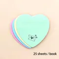 Colorful heart shaped sticky notes set featuring cute envelope doodle, 25 sheets per pad - Envelope Graffiti Style (D005)