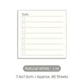 Blocco note adesive bianche a righe per liste, dimensioni 7,6x7,6 cm con 80 fogli. - Bianco-Lista / 80 Pezzi/Confezione / Bianco