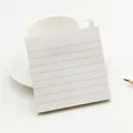 Blocco note adesivo bianco a righe minimalista per ufficio e compiti scolastici - Bianco-Linea Orizzontale / 80 Pezzi/Confezione / Bianco