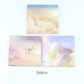 Set de 3 blocs de notes autocollantes style peinture à l'huile nuages 8x8cm 90 feuilles - Pack de 90 feuilles / Ciel Étoilé Profond