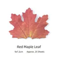 Red maple leaf shaped sticky note set for decoration, 25 sheets - Maple Leaf (01) / 25 Pieces/Pack / Red