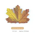 Yellow maple leaf shaped decorative sticky notes for message wall, set of 25 sheets - Maple Leaf (03) / 25 Pieces/Pack / Yellow