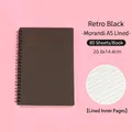 Vintage zwart A5 spiraalnotitieboek met 80 gelinieerde binnenpagina's voor kantoor - A5 (80 Vellen/Verpakking) / Vintage Zwart