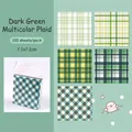 Decorative plaid pattern sticky notes 100 sheets per pack green checkered memo pads - Dark Green Colorful Plaid / 100 Pieces/Pack / Dark Green