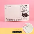 Cute cat cartoon memo pad, 50 sheets non-adhesive notepad, 7.8x11.7cm stationery. - Stacking Cats Style / 50 Sheets