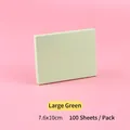 Large green Morandi sticky notes, 7.6x10cm, 100 sheets for office use - L Green