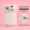Cute coconut tree memo pad, 50 sheets, 11.7x7.8cm, mini portable notebook for kids - Coconut Tree Style / 50 Sheets