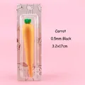 Adorable carrot-shaped squishy decompression gel pen featuring 0.5mm black ink refill - Carrot (OPP Bag) / 0.5 Black