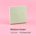 Minimalist light green Morandi color square sticky notes 7.6x7.6cm with 100 sheets per pad - M Green
